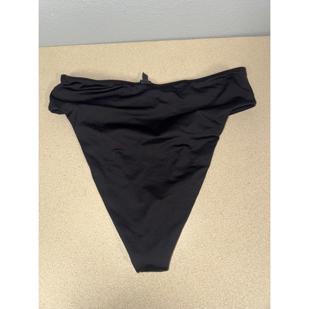 SKIMS Recycled Swim Mid Waist Bottom Onyx Black SW-MWB-0748 Size Medium NWT - Picture 6 of 9